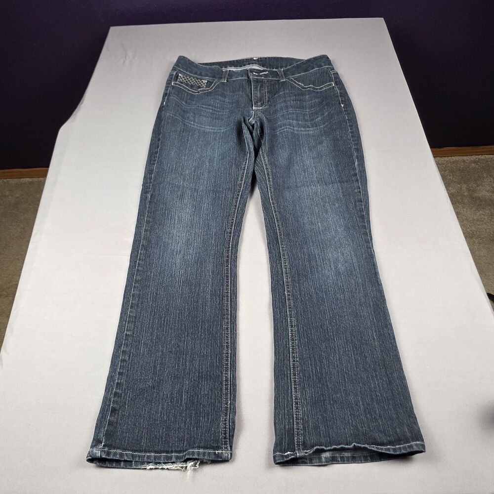 Riders By Lee Women's Size 12 Petite Bootcut Flare Mid Rise Medium Wash